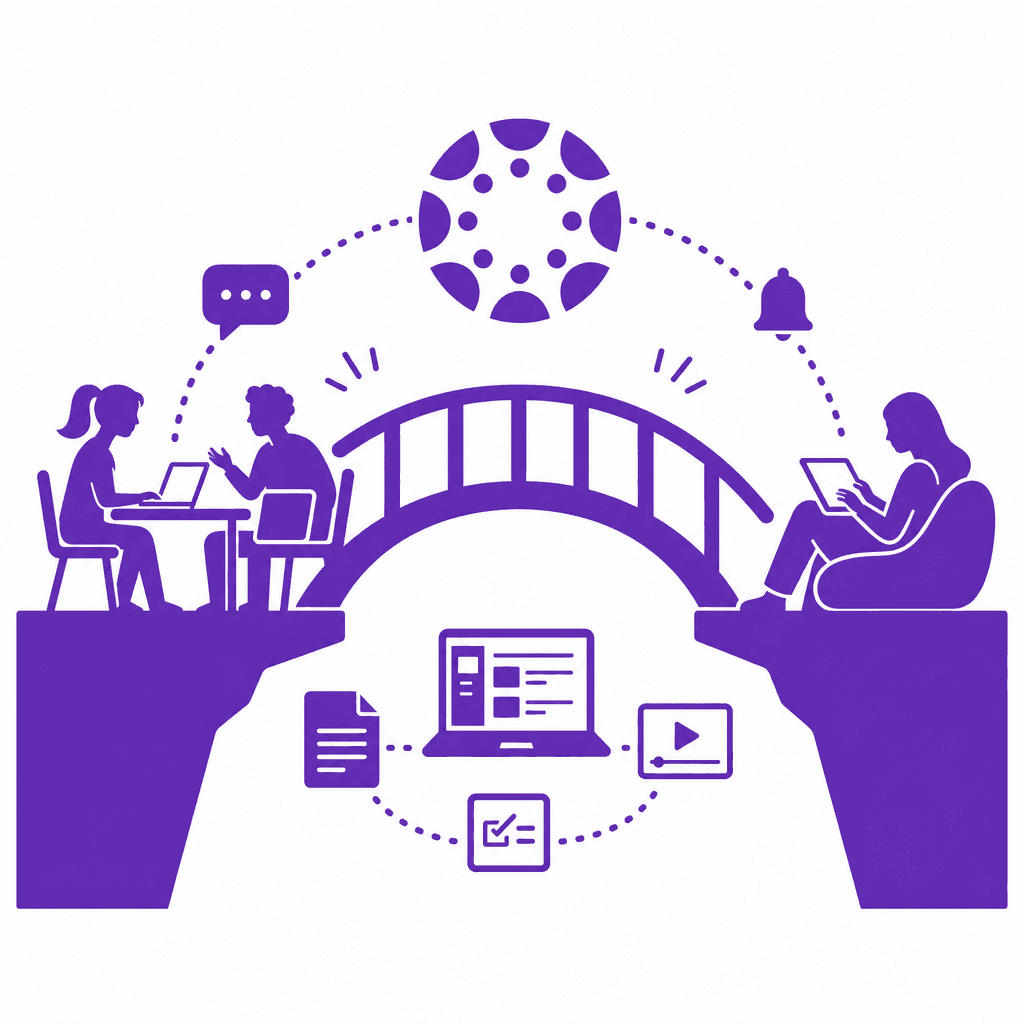 Bridging the Blended Learning Gap Engaging Learners Between Canvas Sessions