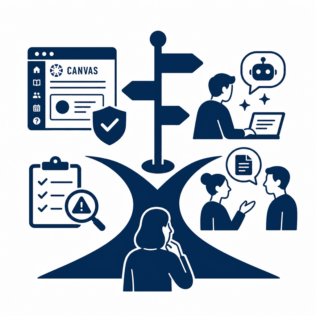 Navigating Suspected AI Misuse: A Practical Decision Framework for Canvas Faculty