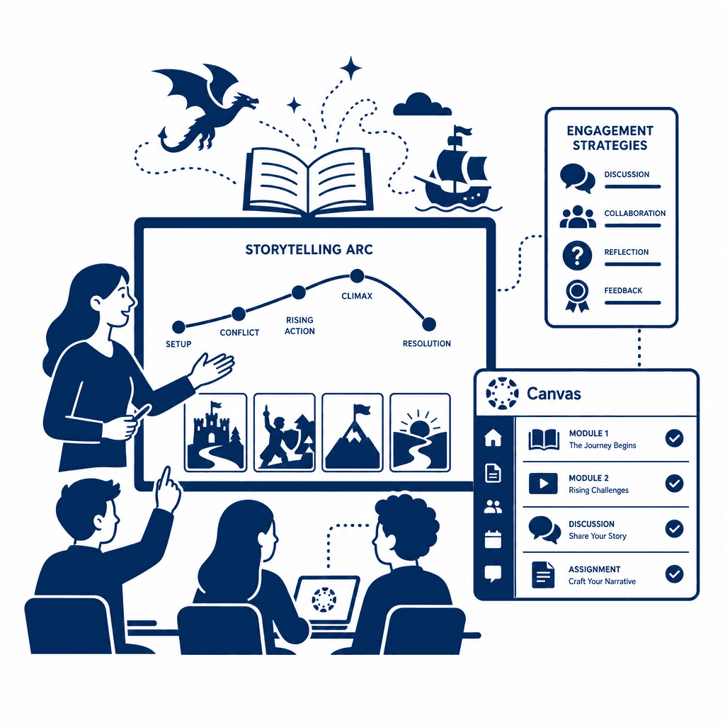 Weaving Narratives into Canvas: Engaging Learners Through Storytelling